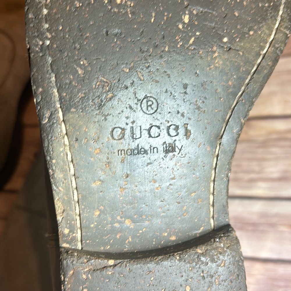 Gucci vintage cowboy boots amazing vintage find leather size 42 stone colored GG - Picture 12 of 14